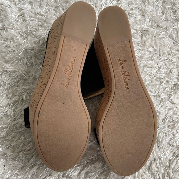 Sam Edelman Dali Black Suede Sandal Wedge - Picture 8 of 9